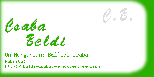 csaba beldi business card